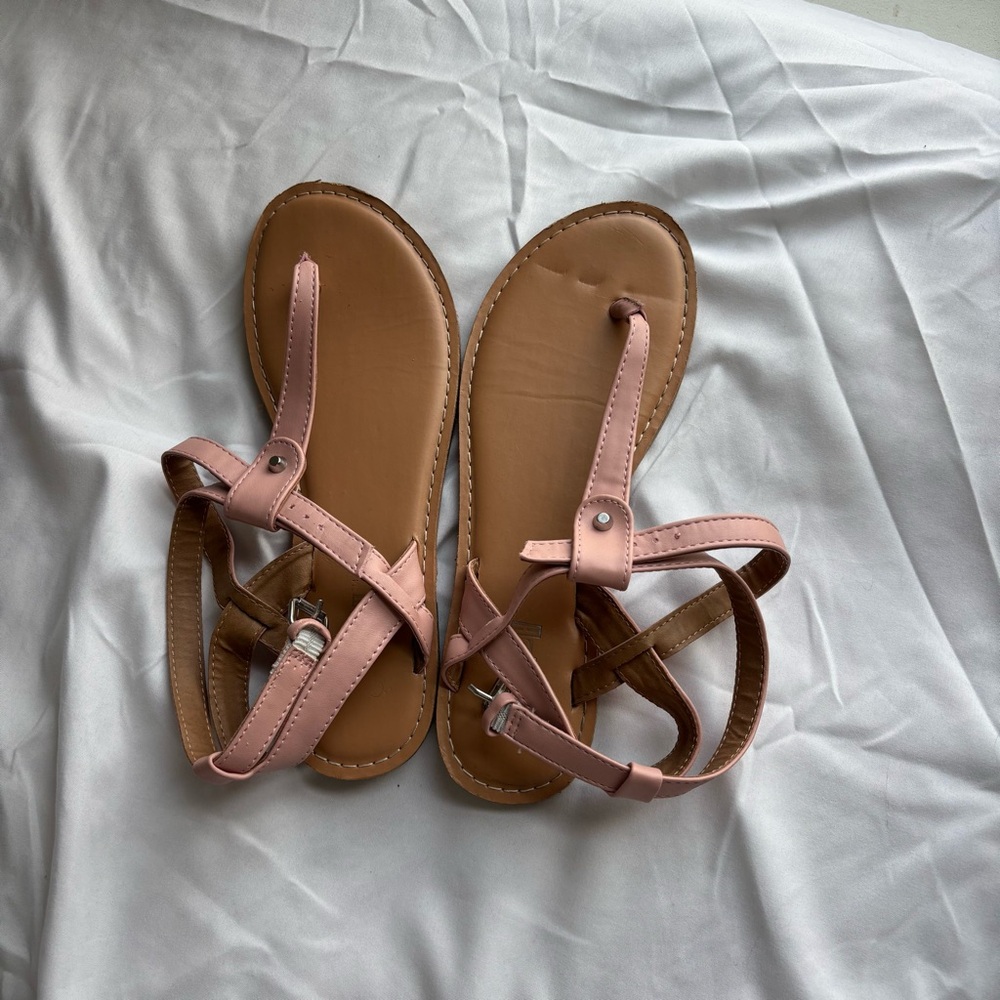 Pink Strappy Sandals